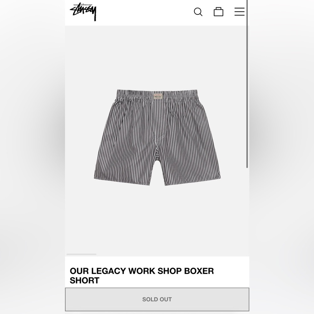 Stussy x Our Legacy Boxer shorts - Picture 2 of 4